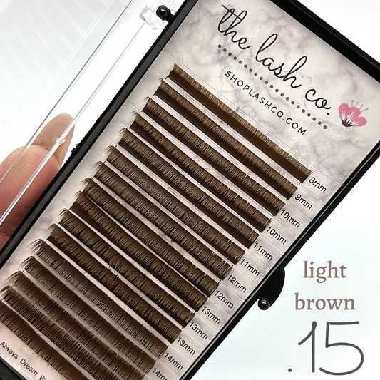 Light Brown Flat Classic Lash Trays - 0.15 Diameter