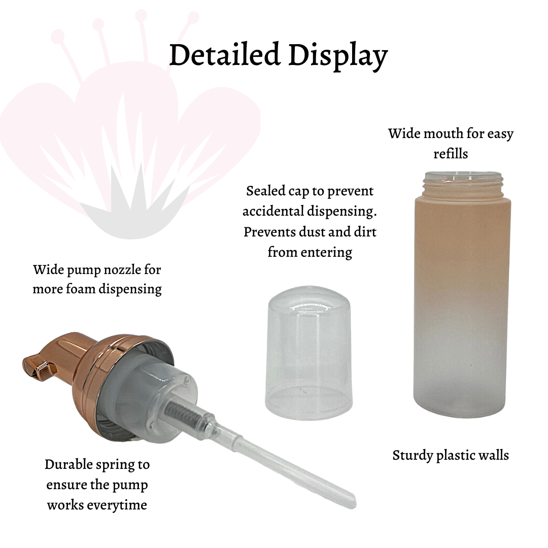 60ML Ombre Peach Foam Pump Bottles