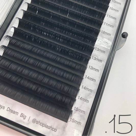 Flat Classic Lash Trays - 0.15 Diameter