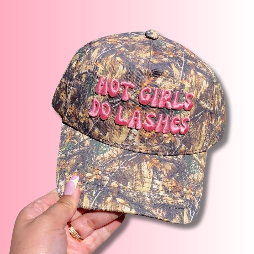 Hot Girls Do Lashes Camo Hat