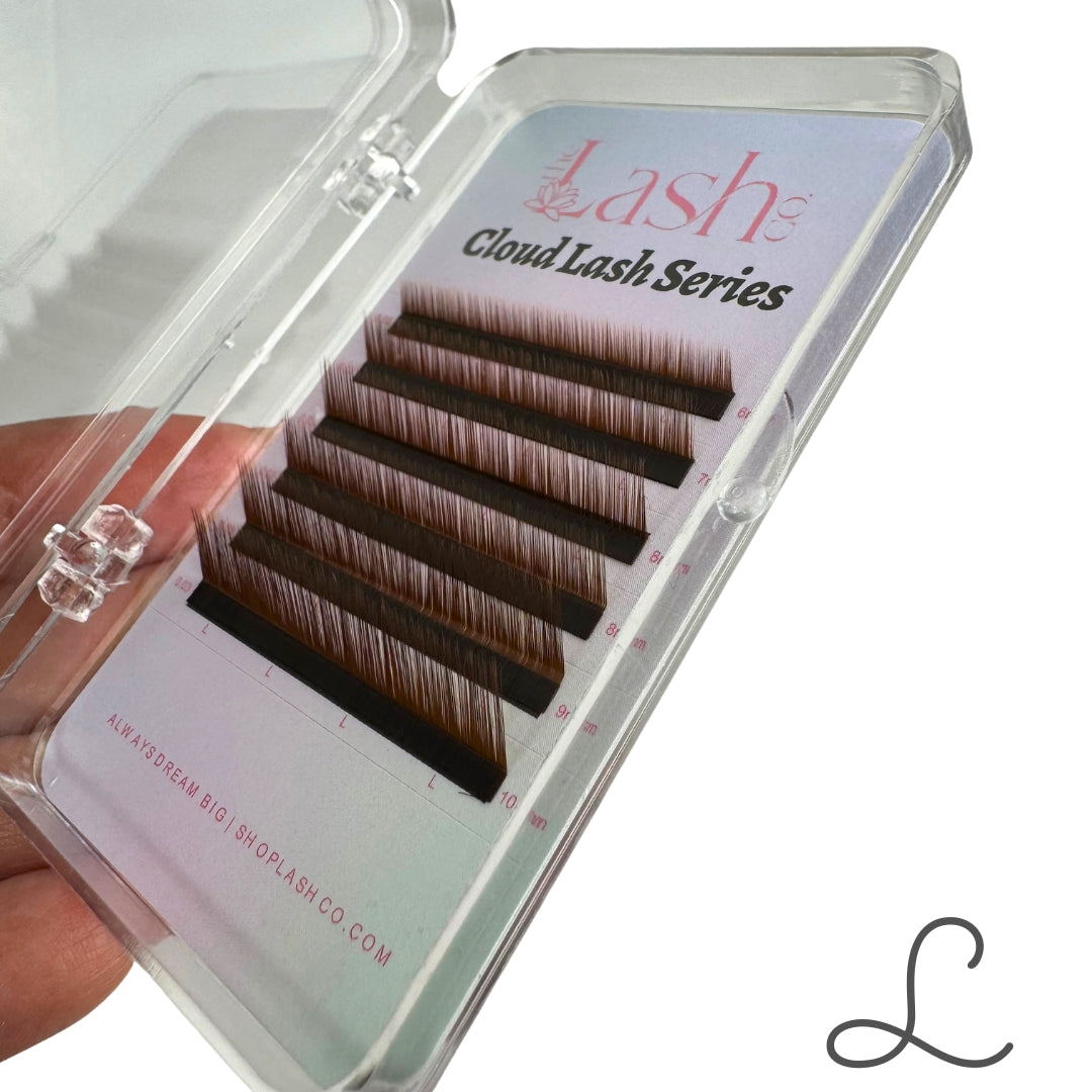 Light Brown Cloud Lash Trays - .03 Diameter