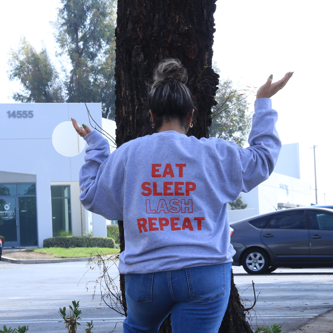 Eat Sleep Lash Repeat Crewneck Sweater