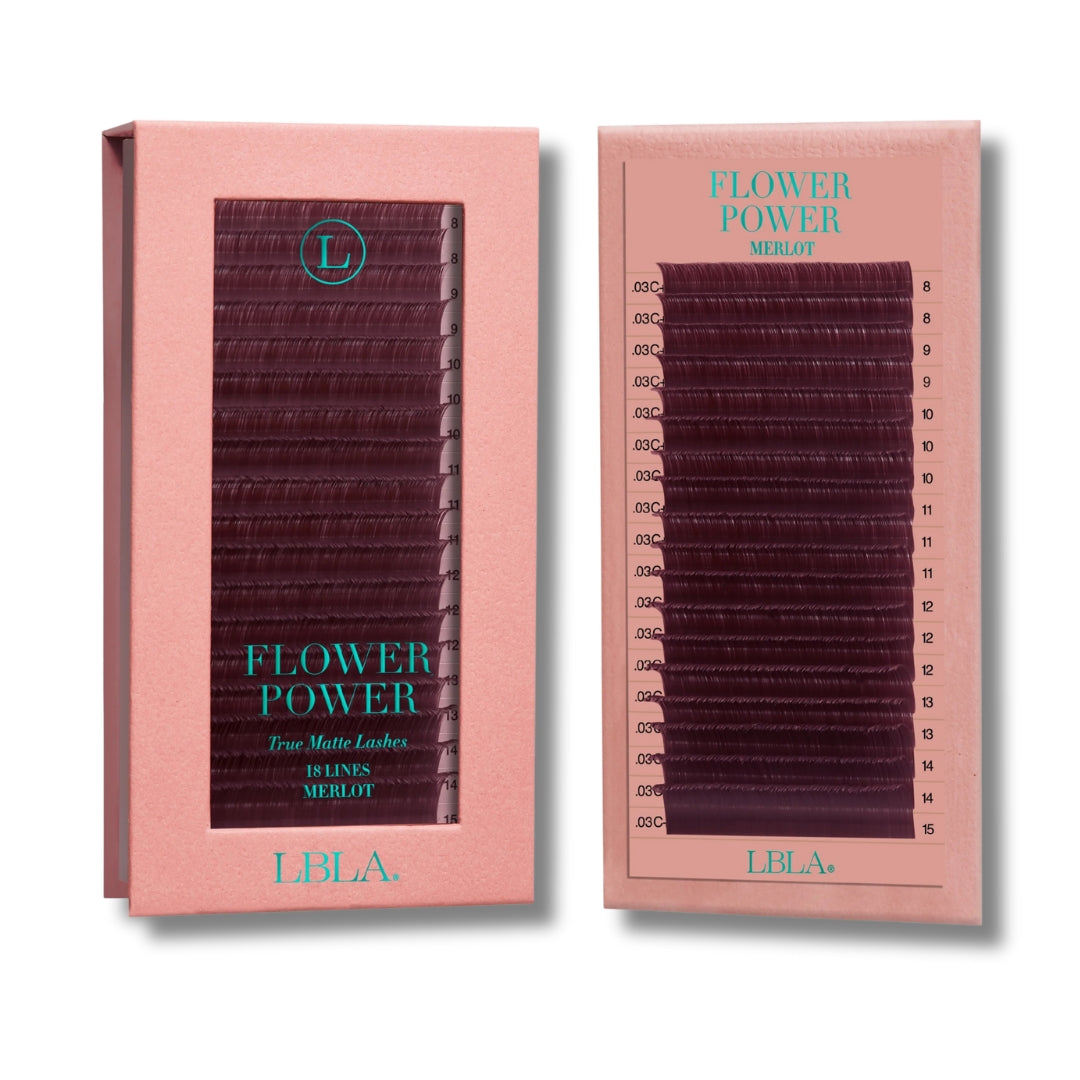Lashbox LA Flower Power 0.03mm - Merlot Burgundy Brown
