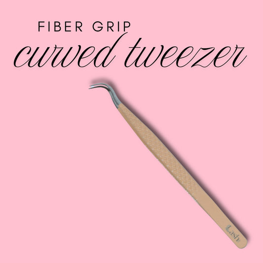 Clearance Fiber Grip Curved Tweezer