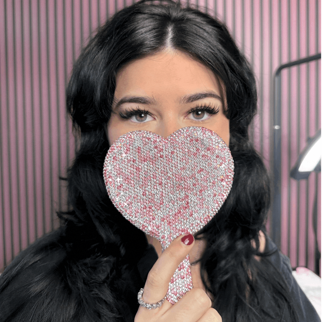 Bling Heart Client Mirror