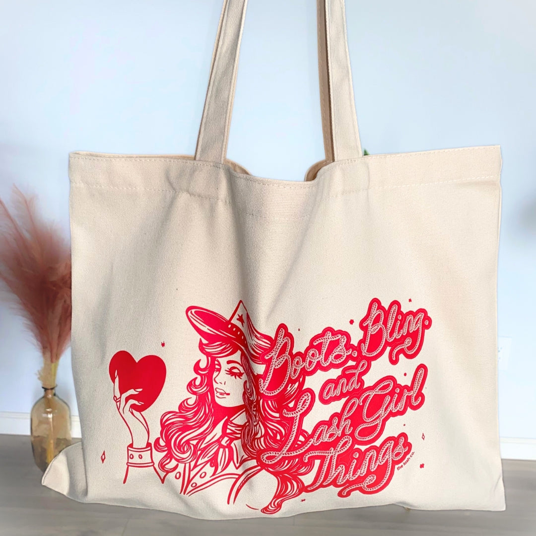 Boots Bling and Lash Girl Things Tote