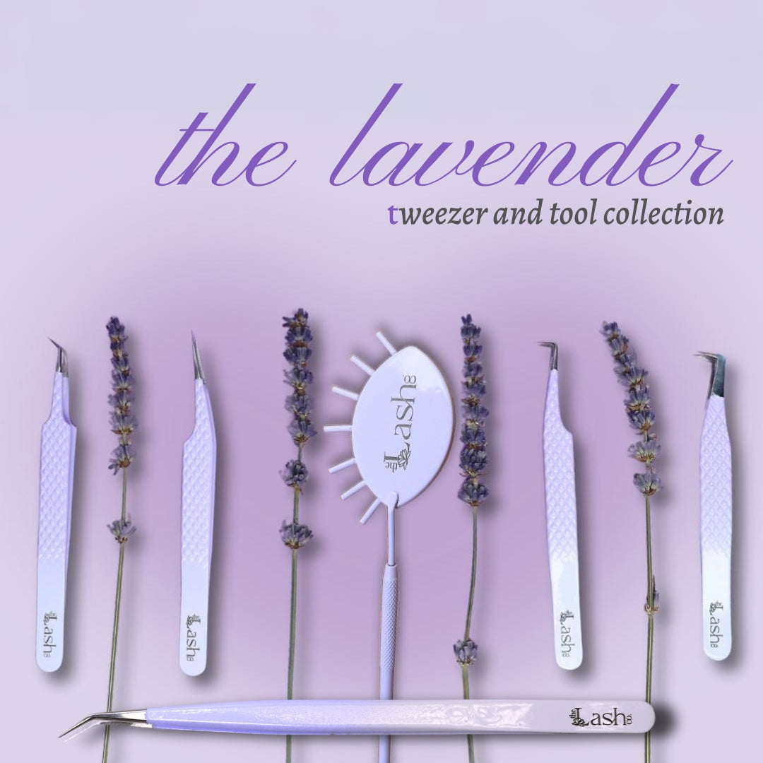 Lavender Tweezer & Mirror Collection