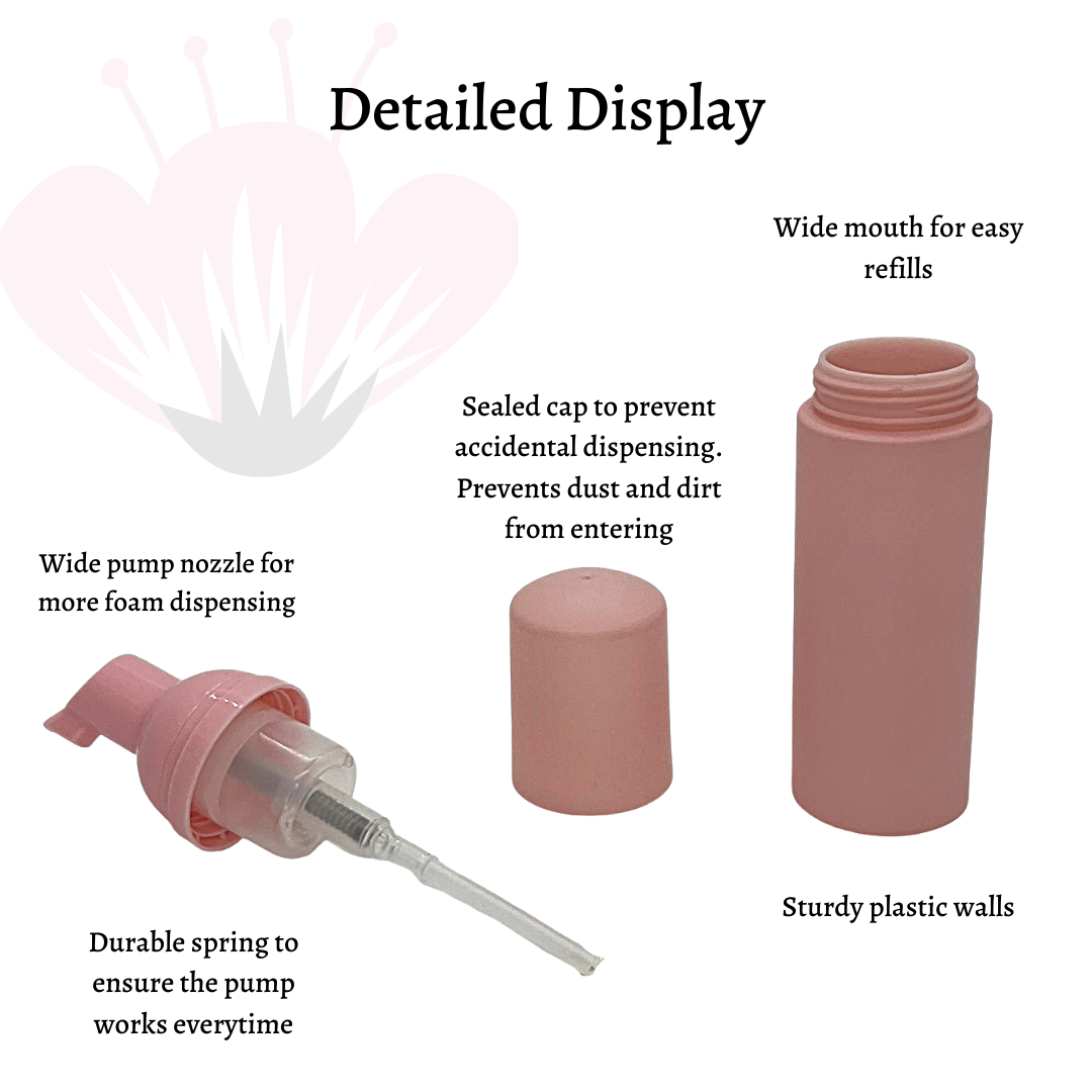 60ML Matte Pink Foam Pump Bottles