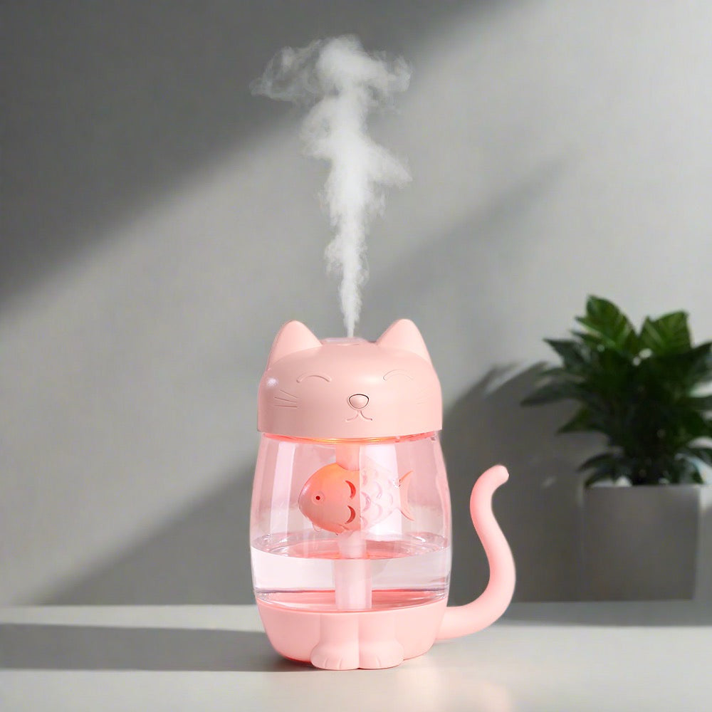 Humid Cat Best Humidifier for Bedroom | Mini Cat Humidifier + Fan | The Lash Co ...