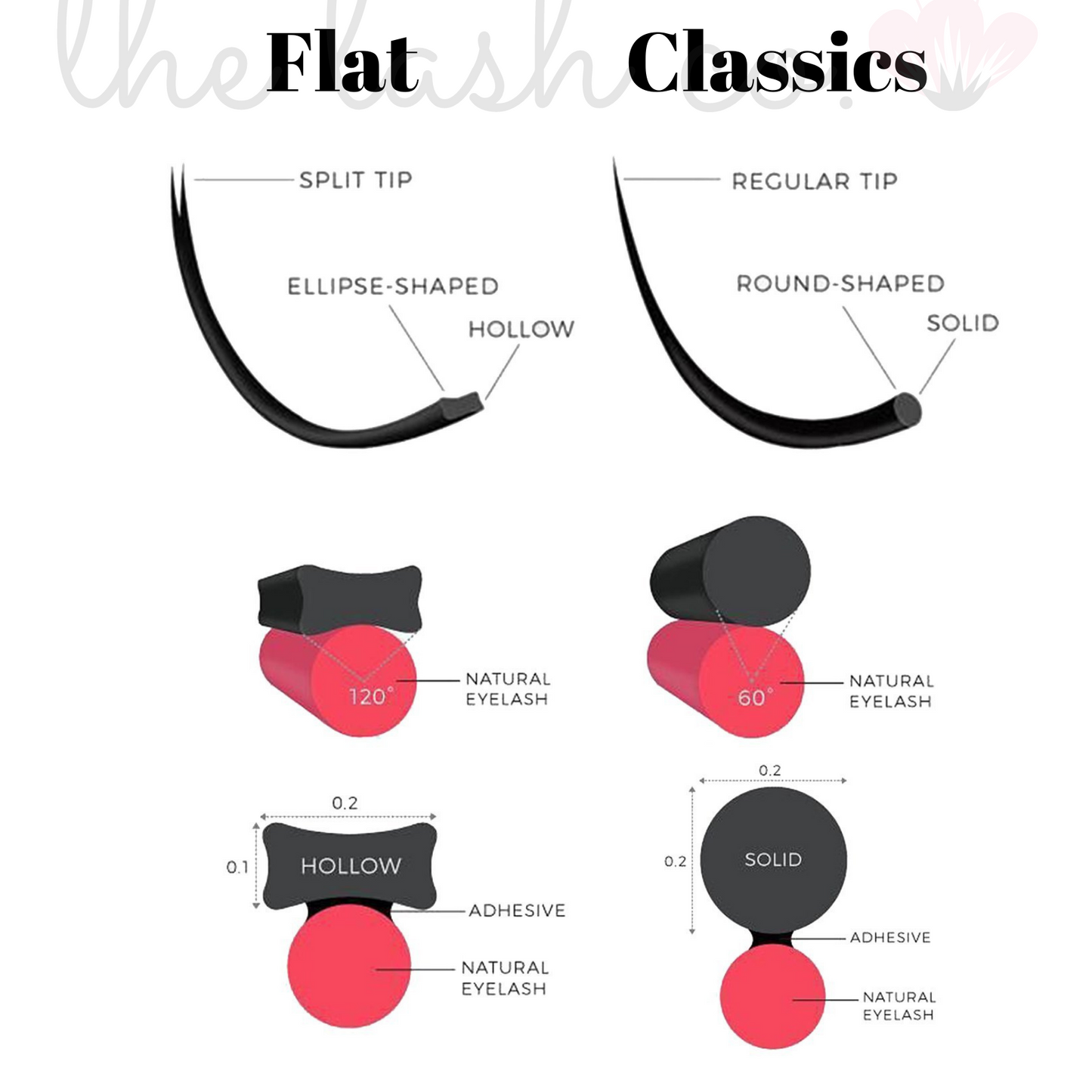 Flat Classic Lash Trays - 0.20 Diameter